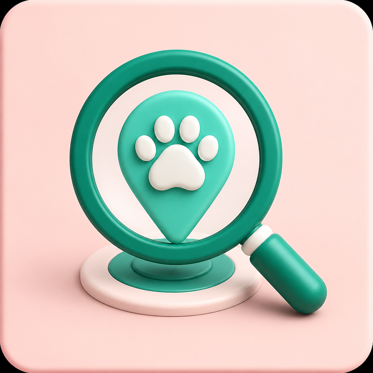 Veterinary finder search illustration